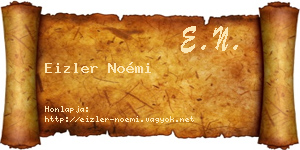 Eizler Noémi névjegykártya